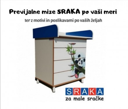 Previjalne mize - predalniki SRAKA si sestavite čisto po vaši meri