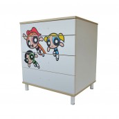 Previjalne mize SRAKA - predalnik Powerpuff Girls