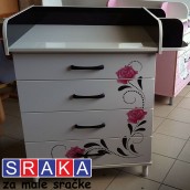 Previjalna miza SRAKA - vrtnice