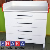 XL Previjalne mize SRAKA Črni ročaji